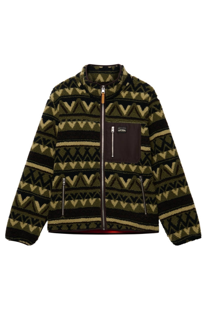 Superdry groene heren jas | Vooraanzicht