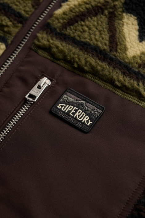 Superdry groene heren jas | Close up