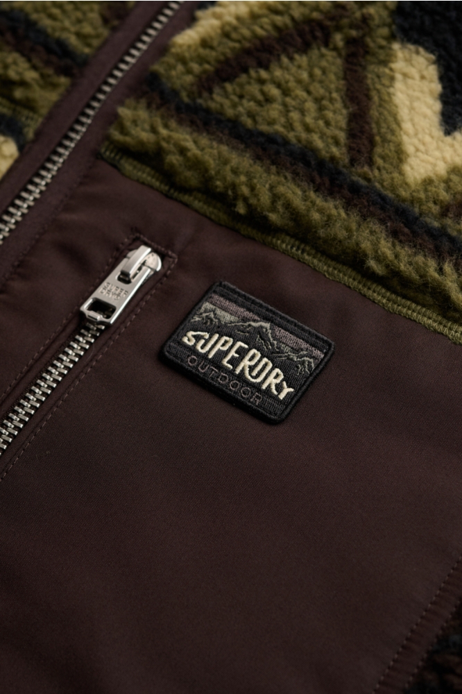 Superdry groene heren jas | Close up