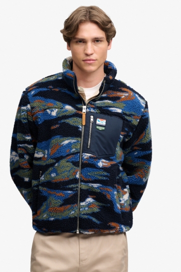 Superdry Jas TERRAIN FLEECE ZIP THROUGH M2014622A m9f Navy Terrain