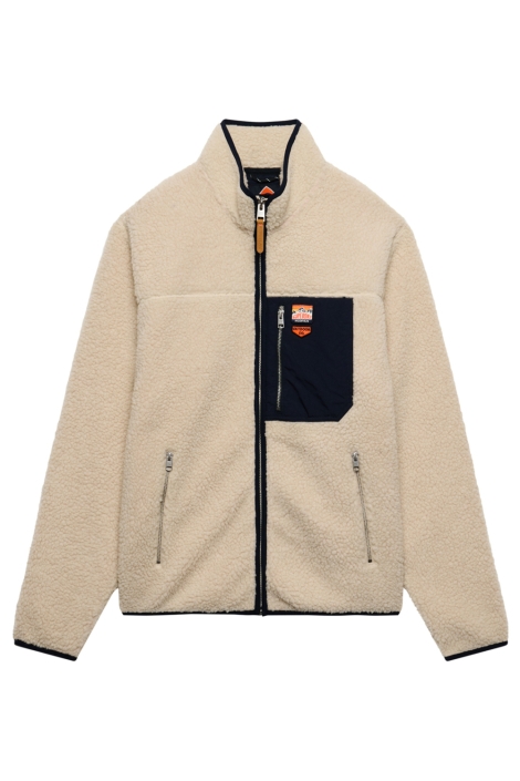 Superdry beige heren vest | Vooraanzicht
