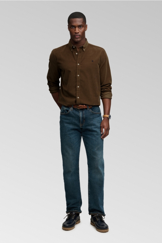 Superdry taupe heren overhemd | Model