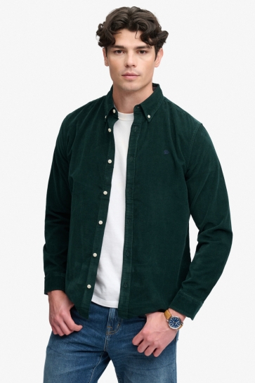 Superdry Overhemd CLASSIC NEEDLE CORD SHIRT M4011044A a7h Eagle Green