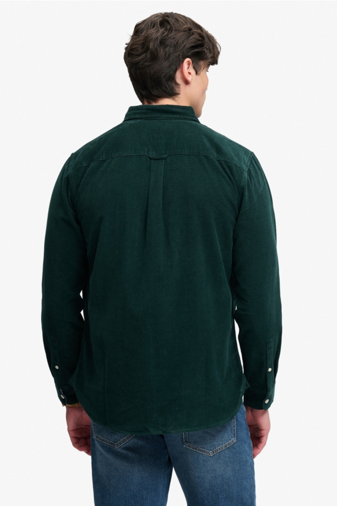 Superdry groene heren overhemd | Model achteraanzicht