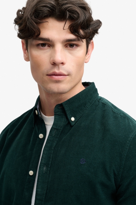 Superdry groene heren overhemd | Close up