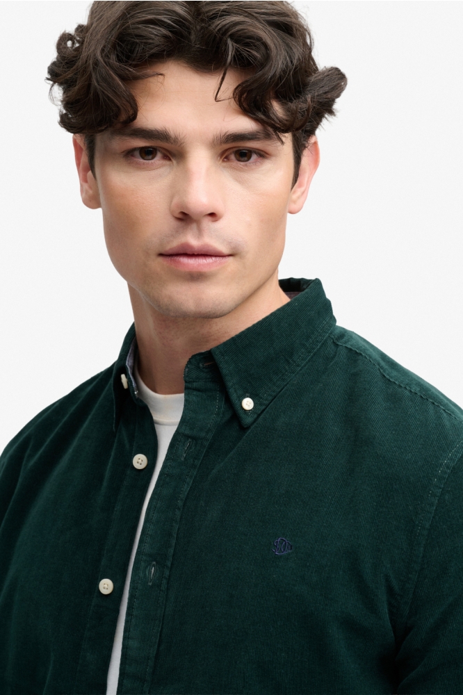 Superdry groene heren overhemd | Close up