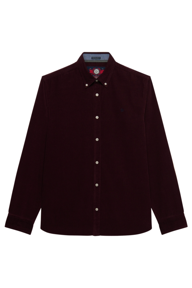 Superdry bordeaux heren overhemd | Vooraanzicht