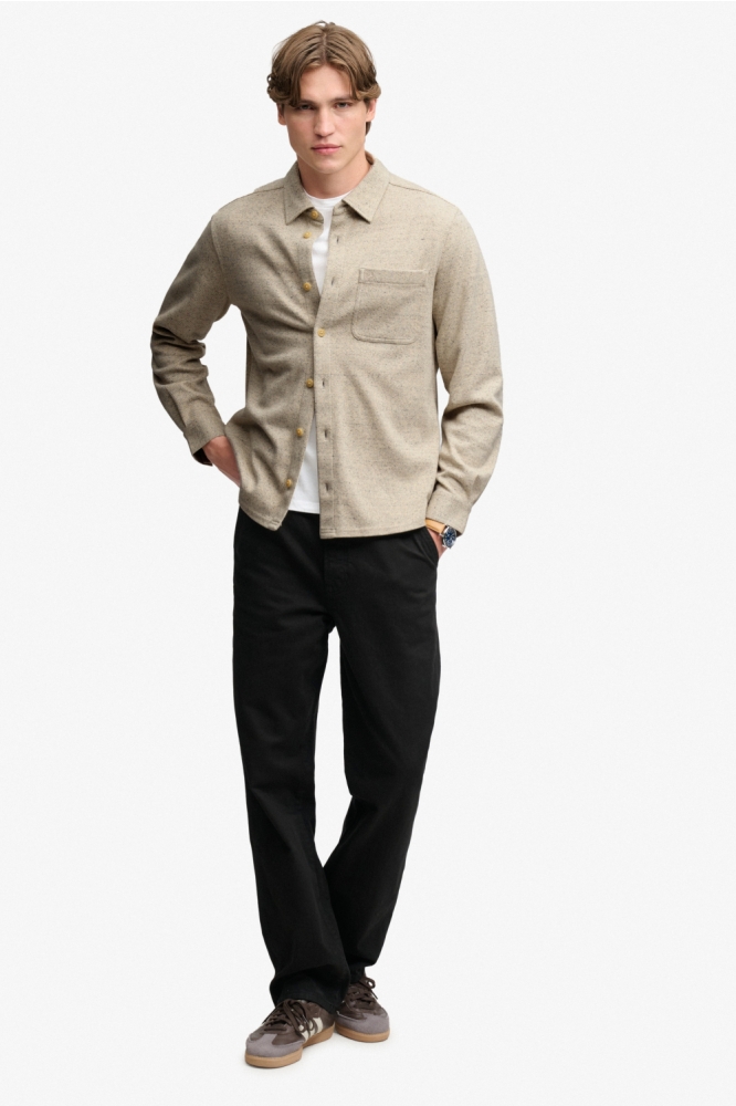 Superdry ecru heren overhemd | Model