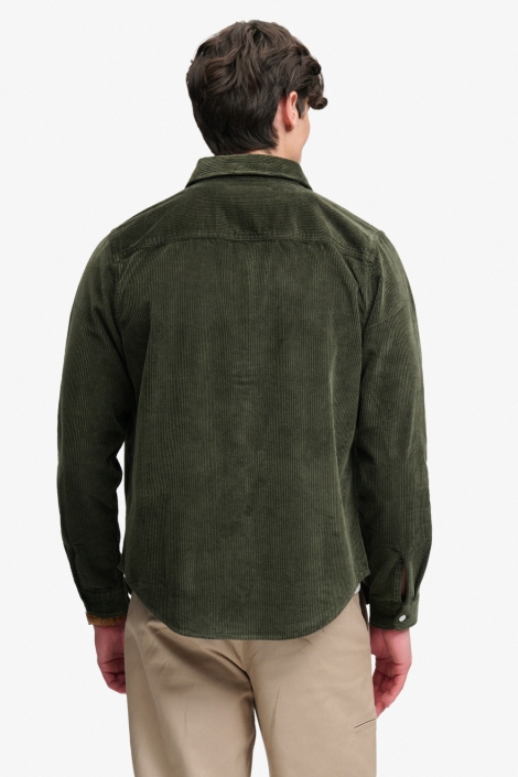 Superdry groene heren overhemd | Model achteraanzicht