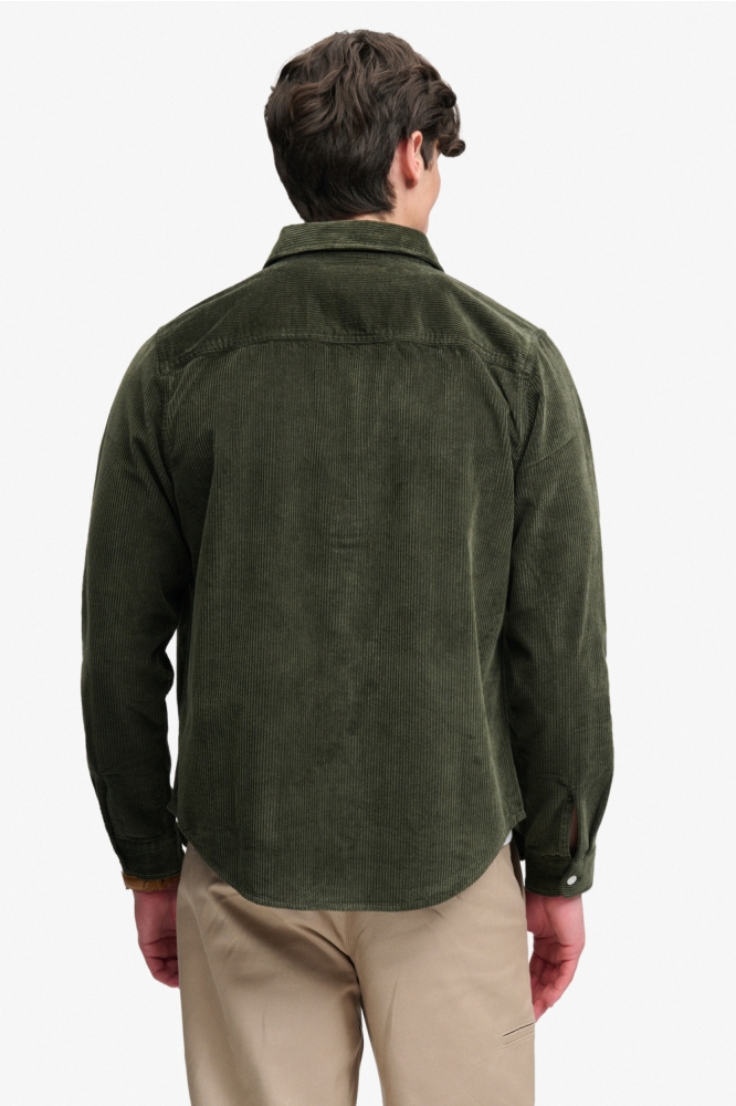 Superdry groene heren overhemd | Model achteraanzicht