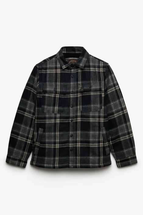 Superdry zwarte heren jas | Vooraanzicht