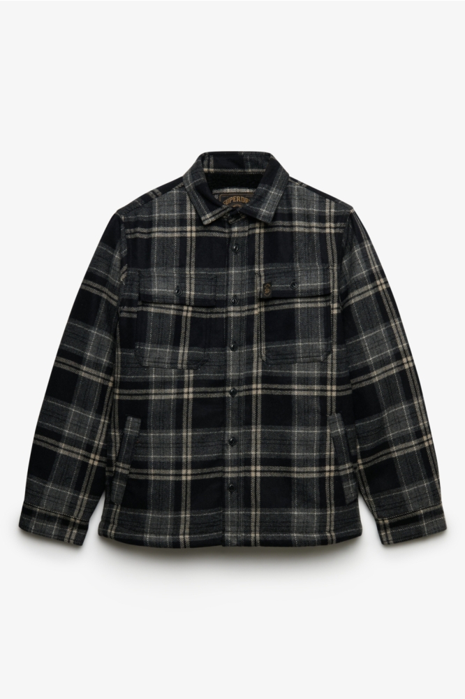 Superdry zwarte heren jas | Vooraanzicht