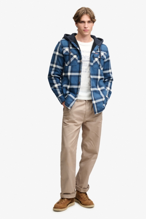 Superdry blauwe heren overhemd | Model