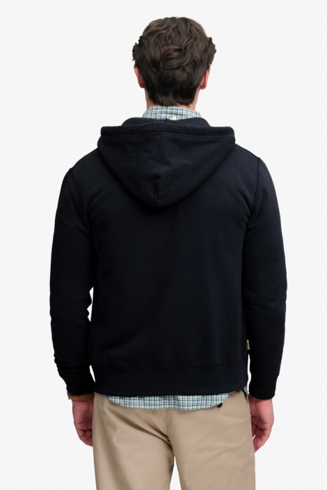 Superdry blauwe heren vest | Model achteraanzicht