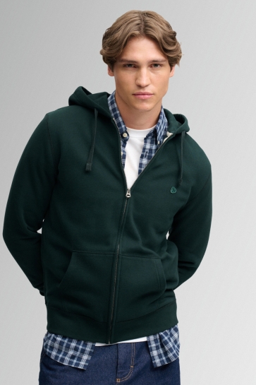 Superdry Vest ESSENTIAL SDCO LOGO ZIPHOOD M2014703A Heritage Dark Pine Green