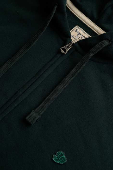 Superdry groene heren vest | Close up
