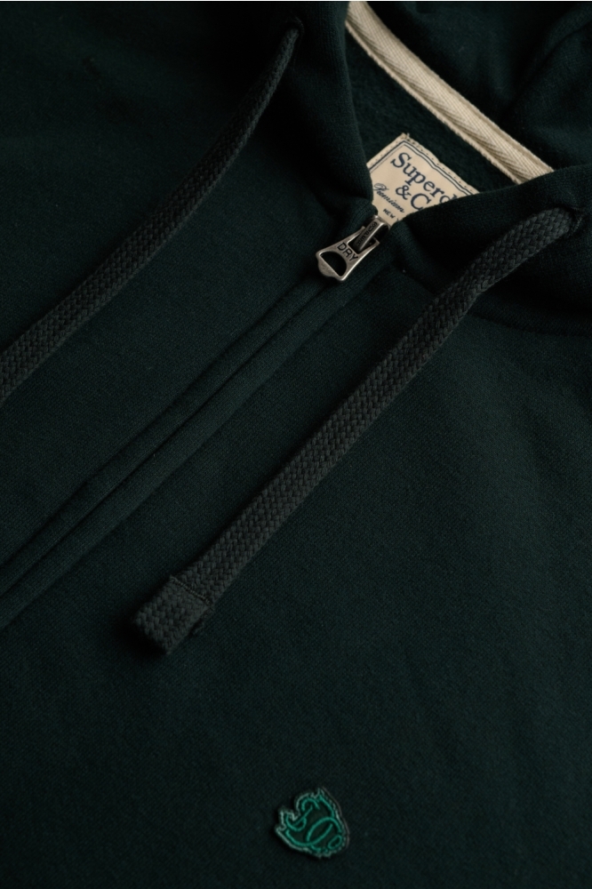 Superdry groene heren vest | Close up