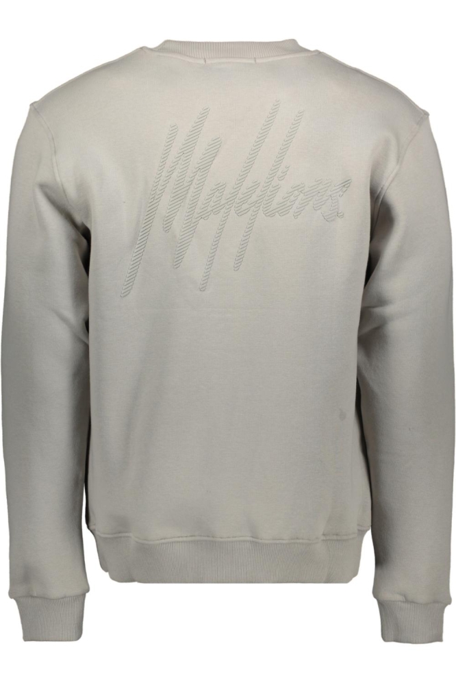 Malelions grijze heren sweater | Achteraanzicht