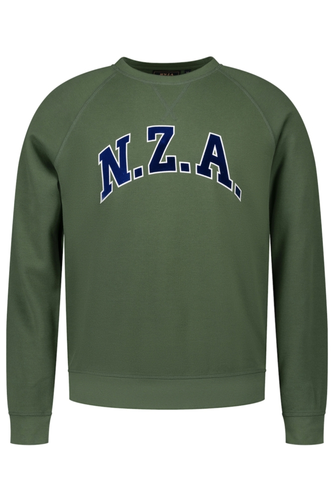 NZA groene heren sweater | Vooraanzicht