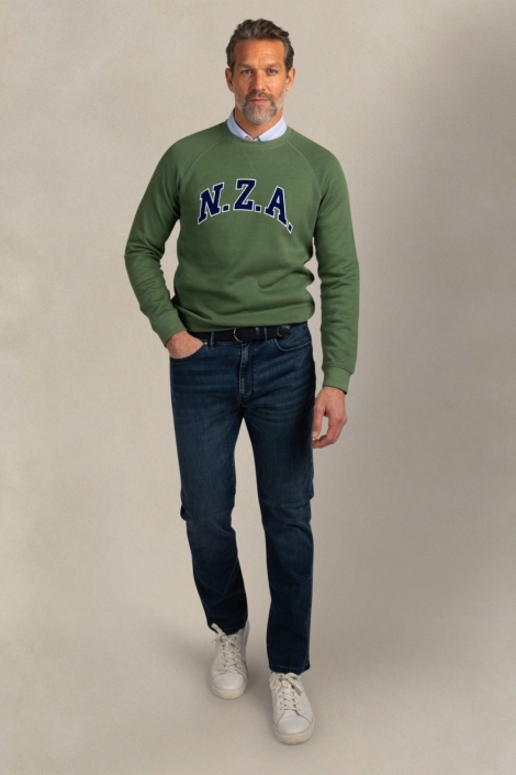 NZA groene heren sweater | Model