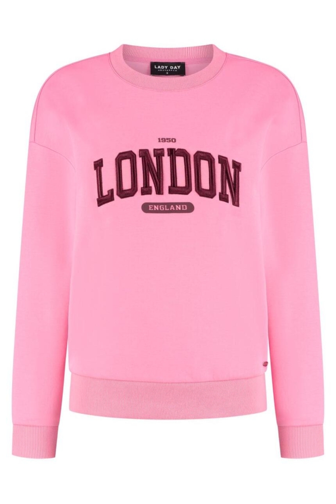 Lady Day roze dames sweater | Vooraanzicht