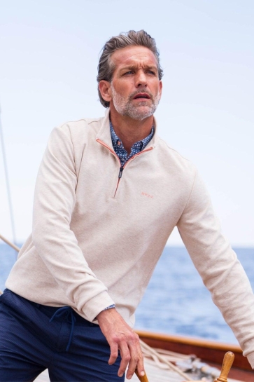 NZA sweat half zip Beige