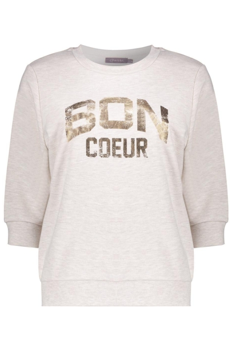 Geisha beige dames sweater | Vooraanzicht