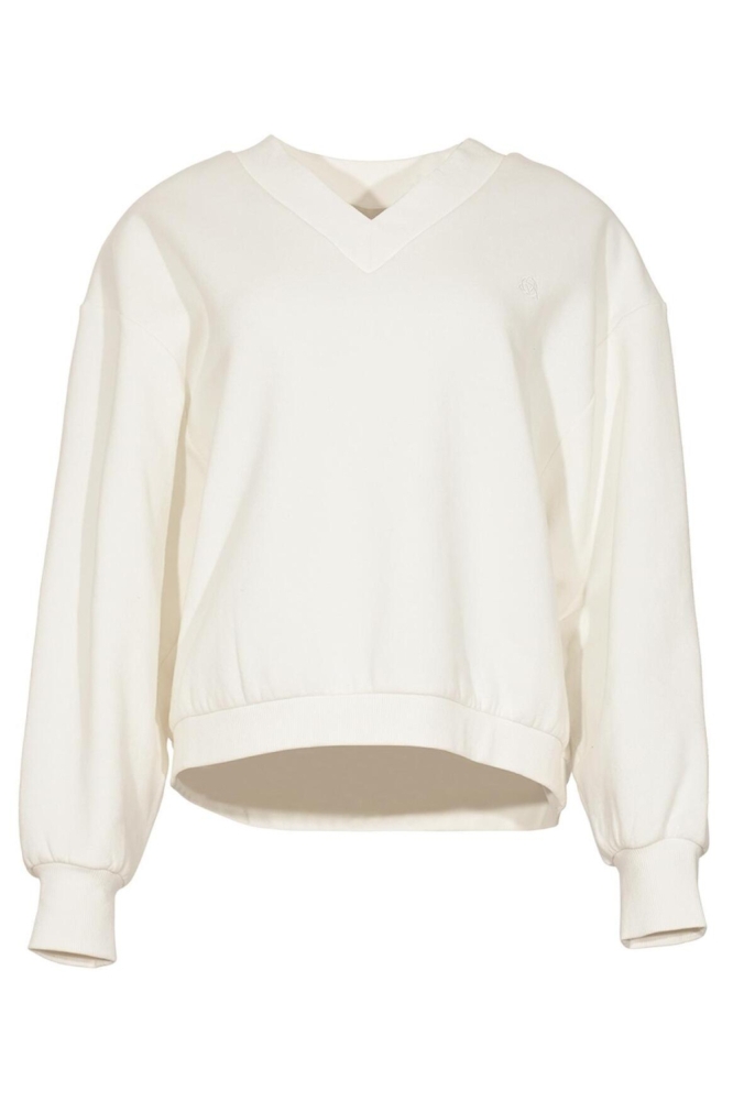 Maicazz ecru dames sweater | Vooraanzicht