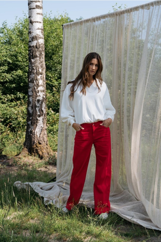 Maicazz ecru dames sweater | Model