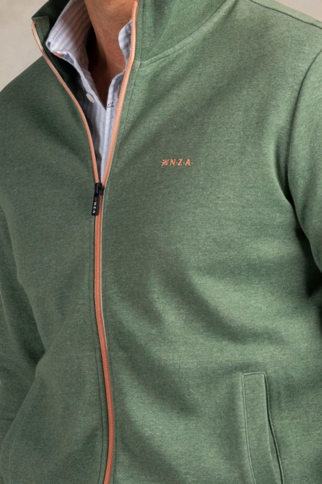 NZA groene heren vest | Close up