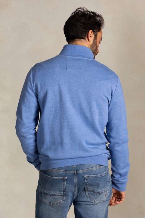 NZA blauwe heren vest | Model achteraanzicht