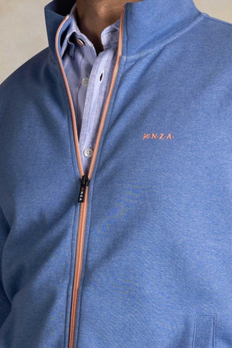 NZA blauwe heren vest | Close up