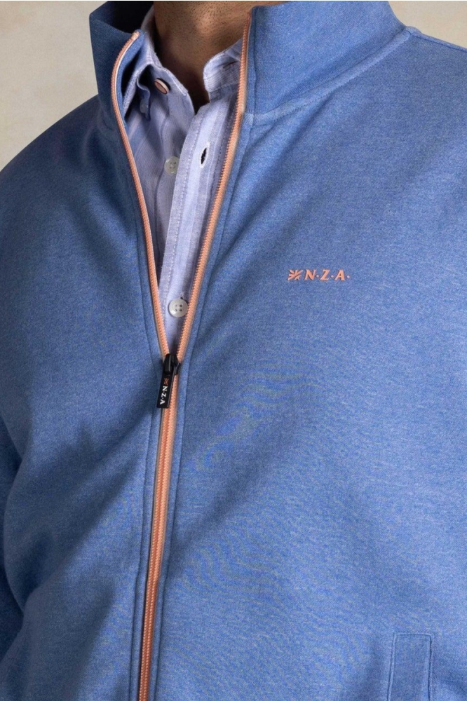 NZA blauwe heren vest | Close up