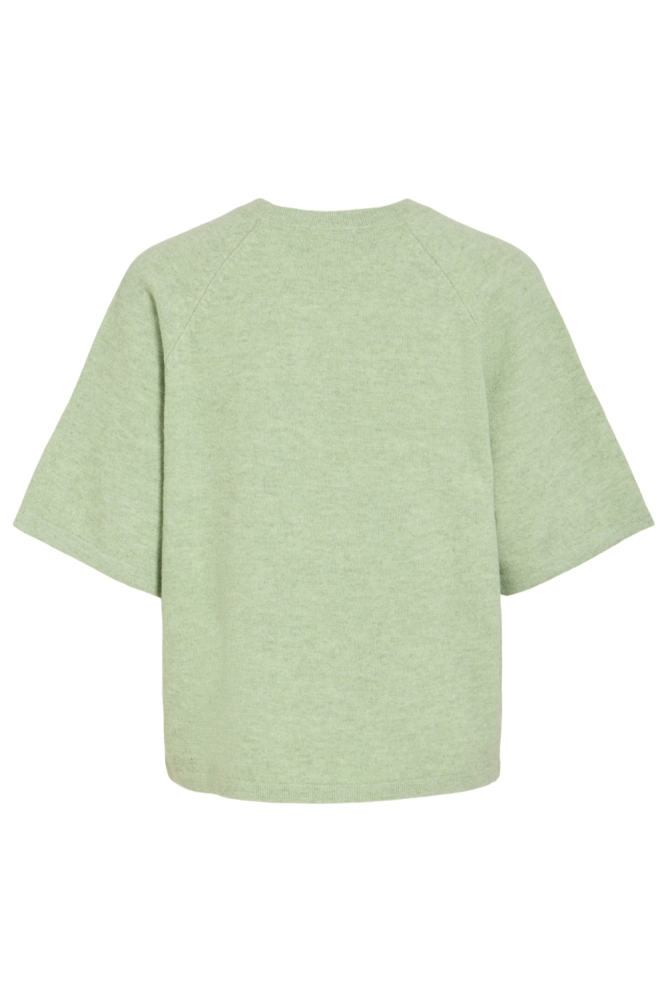 Vila groene dames trui | Model achteraanzicht