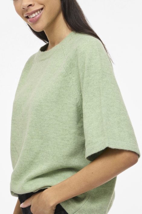 Vila groene dames trui | Close up