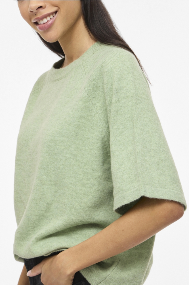 Vila groene dames trui | Close up