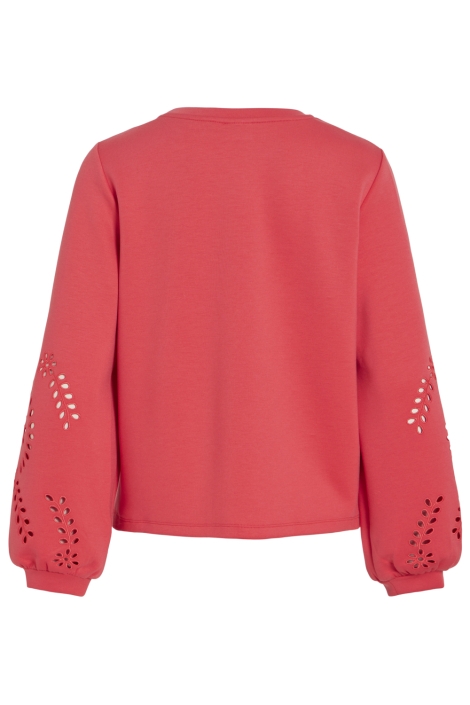 Vila rode dames sweater | Achteraanzicht