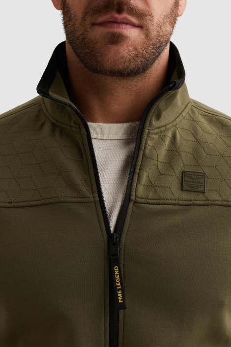 PME legend groene heren vest | Close up