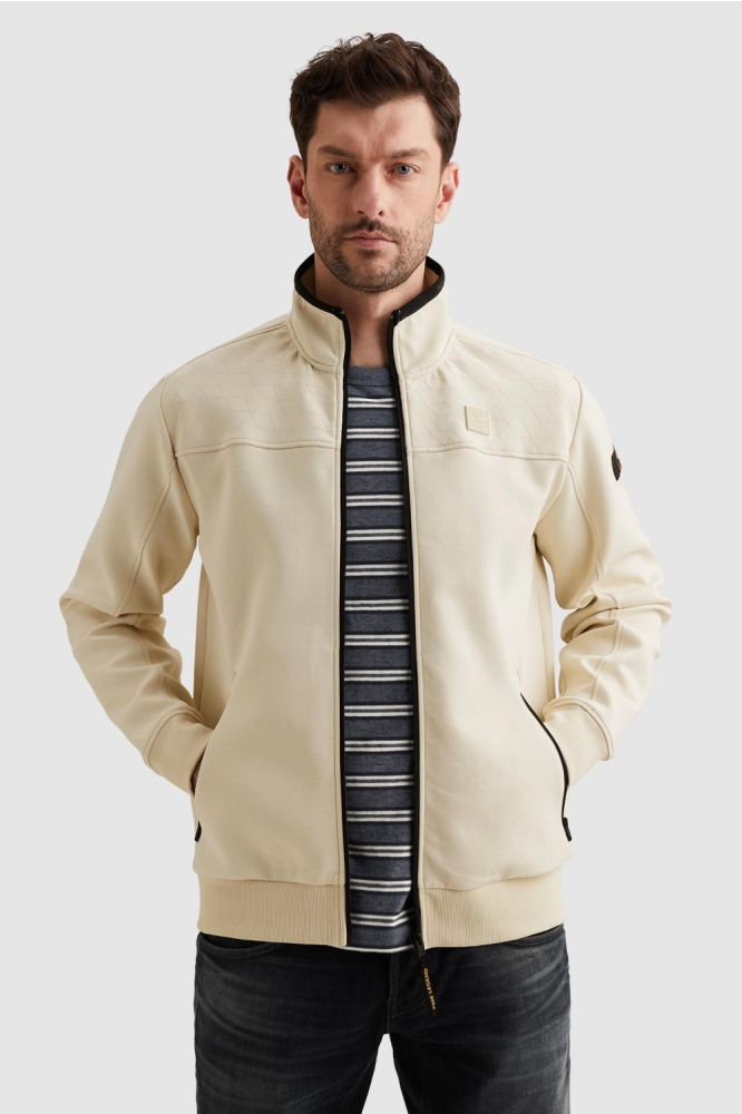 PME legend ecru heren vest | Model vooraanzicht