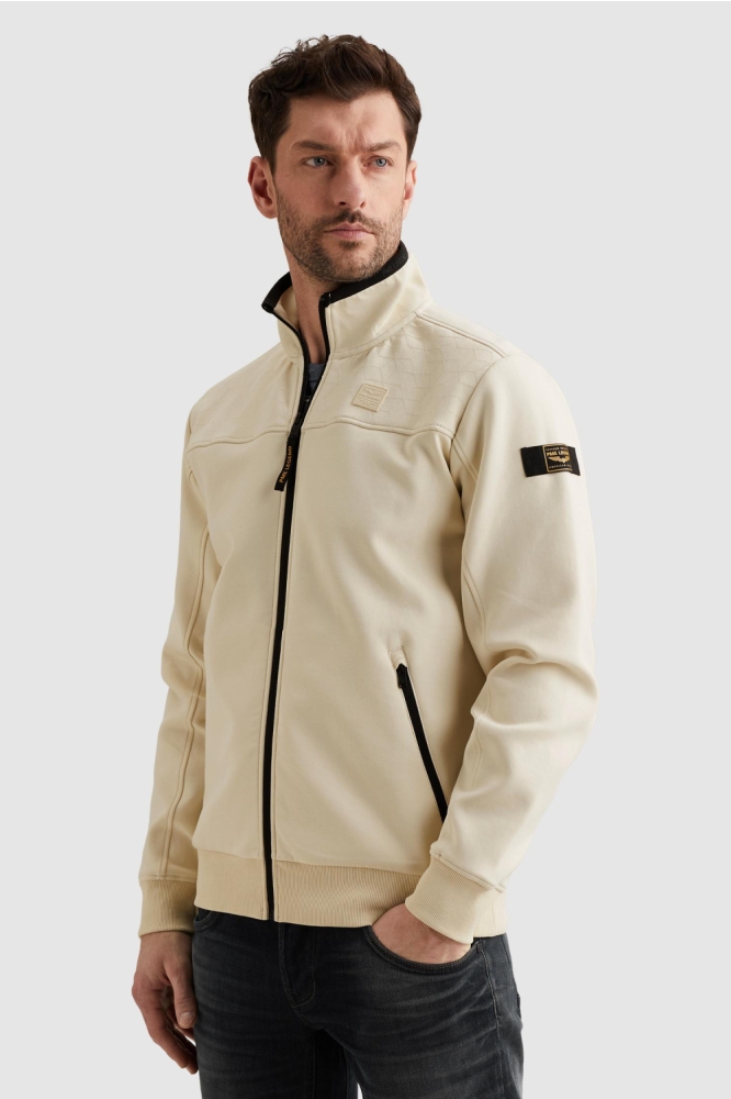 PME legend ecru heren vest | Model zijaanzicht