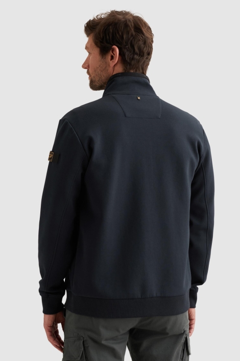 PME legend blauwe heren vest | Model achteraanzicht