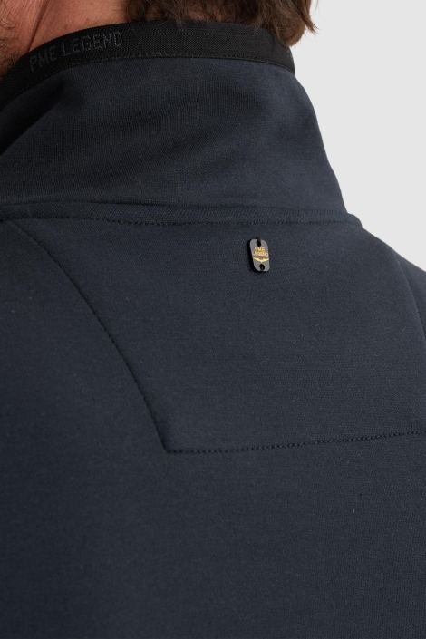 PME legend blauwe heren vest | Close up