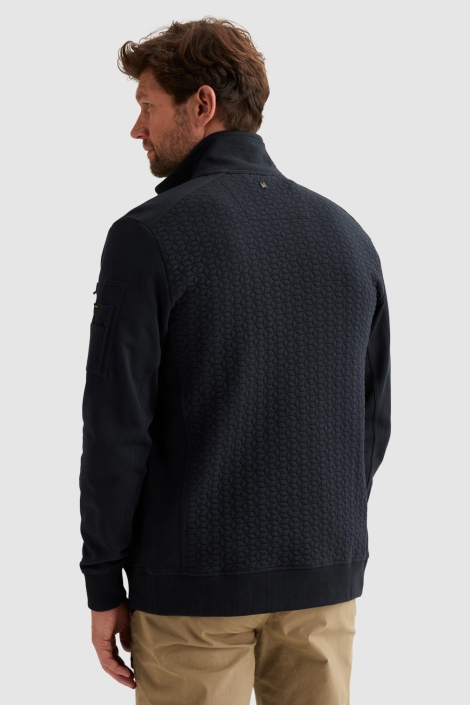 PME legend blauwe heren vest | Model achteraanzicht