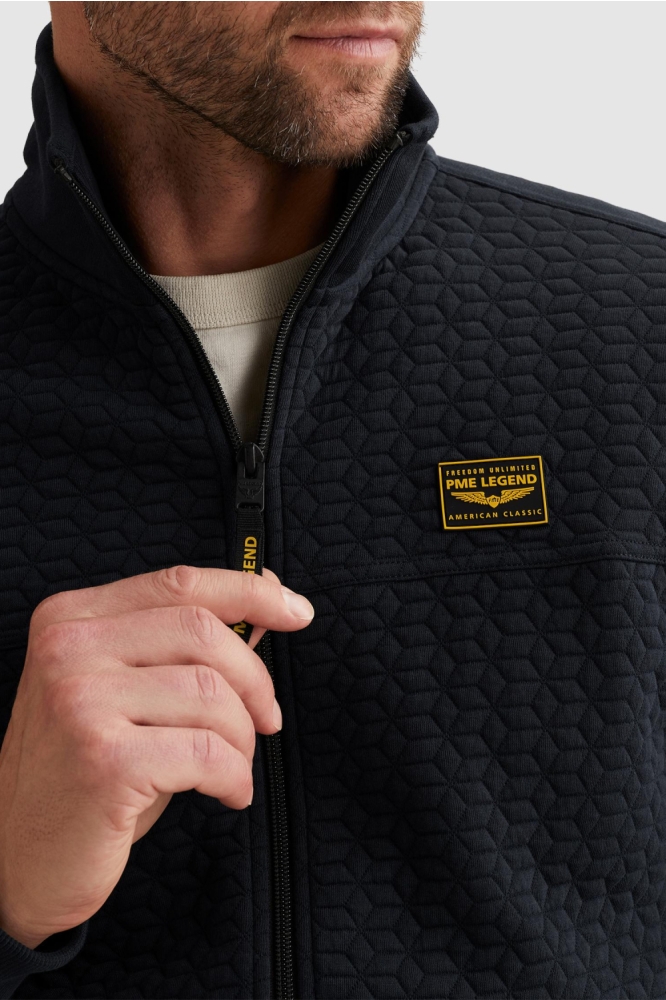 PME legend blauwe heren vest | Close up