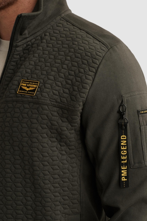 PME legend groene heren vest | Close up