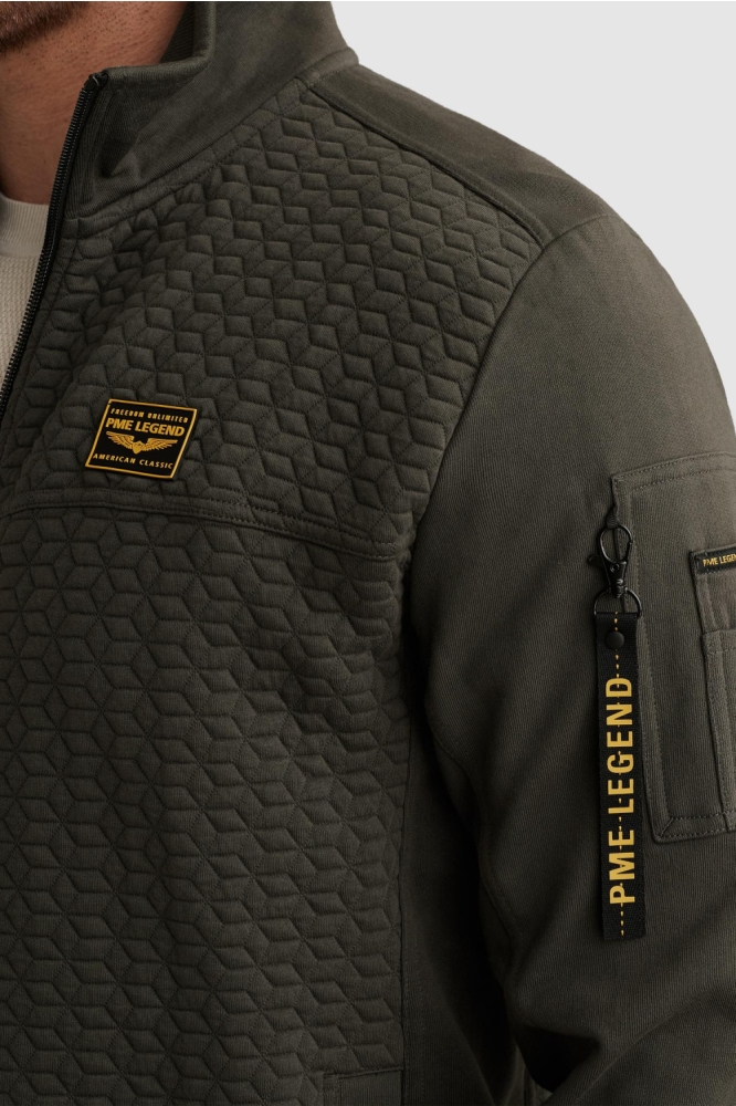 PME legend groene heren vest | Close up