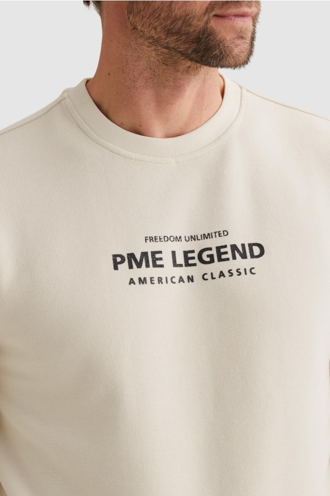 PME legend beige heren sweater | Close up