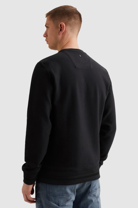 PME legend blauwe heren sweater | Model achteraanzicht