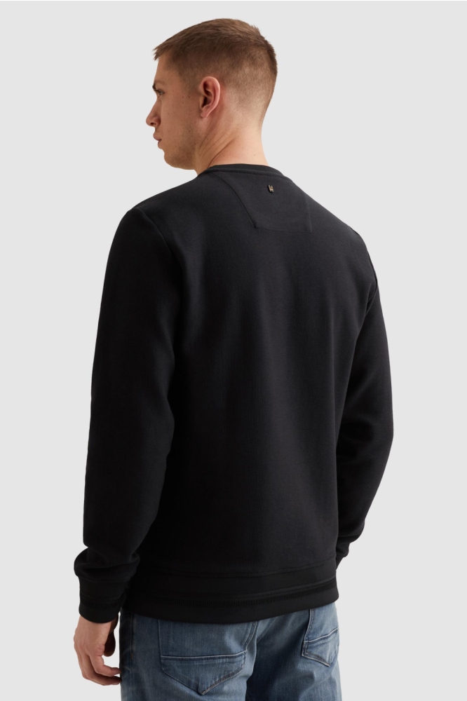 PME legend blauwe heren sweater | Model achteraanzicht