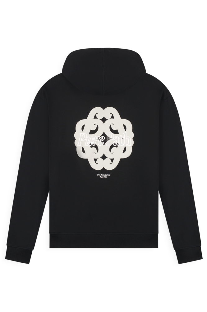 Pure Path zwarte heren sweater | Achteraanzicht